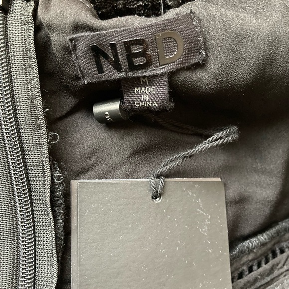 NWT NBD Revolve Gorgeous Short Cocktail Sparkly Dress Black M Spaghetti Straps - Picture 12 of 17